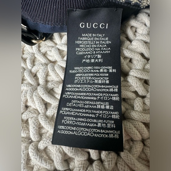 GUCCI ORIGINAL GG CANVAS BASEBALL HAT WITH WEB - Picture 7 of 12